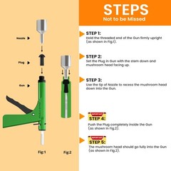 Tubeless Tire Gun Puncture Repair Kit with Mushroom Plug for Tyre Punctures a&hellip;