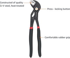 3-Piece Quick Release Groove Joint Pliers Set, Drop Forged Chrome Vanadium Steel
