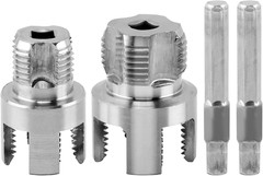 1/2&Prime; 3/4&Prime; NPT Pipe Threader Die Set 2 Piece Power Drill Drive Plumbing Repair Ki