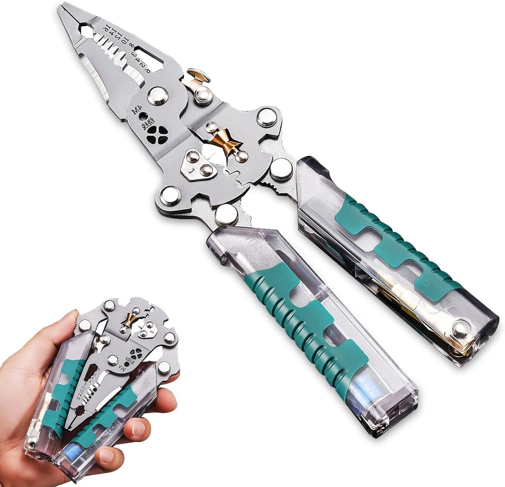 23 In 1 Foldable Wire Stripper Tool with Voltage Test, 2026 Electrical Pliers &