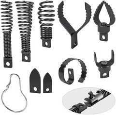 Drain Snake Drill Attachment,Cutter and Auger Set,Used in 50-100FT AC Drain Clea