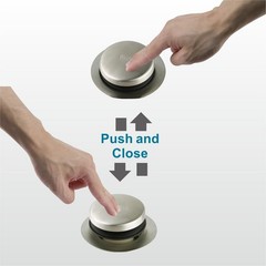 Tubular Bath Tub Drain Kit 1-1/2&Prime; with Brushed Tip-Toe Bathtub