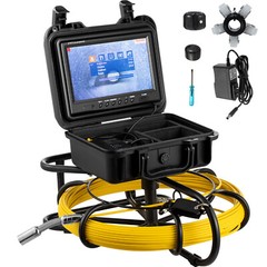 VEVOR 150ft Pipe Inspection Camera HD 1200 TVL Drain Sewer Camera 9&Prime; LCD Monitor