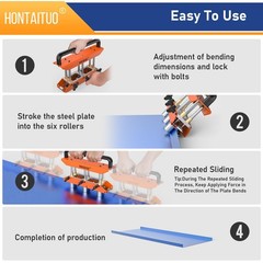 Three-Station Edge Roller Bender,0-90&deg; Bending Angle Bending Metal Roofing