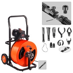 Richcat Drain Snake Drill Attachment,Cutter and Auger Set,Used in 50-100FT&hellip;