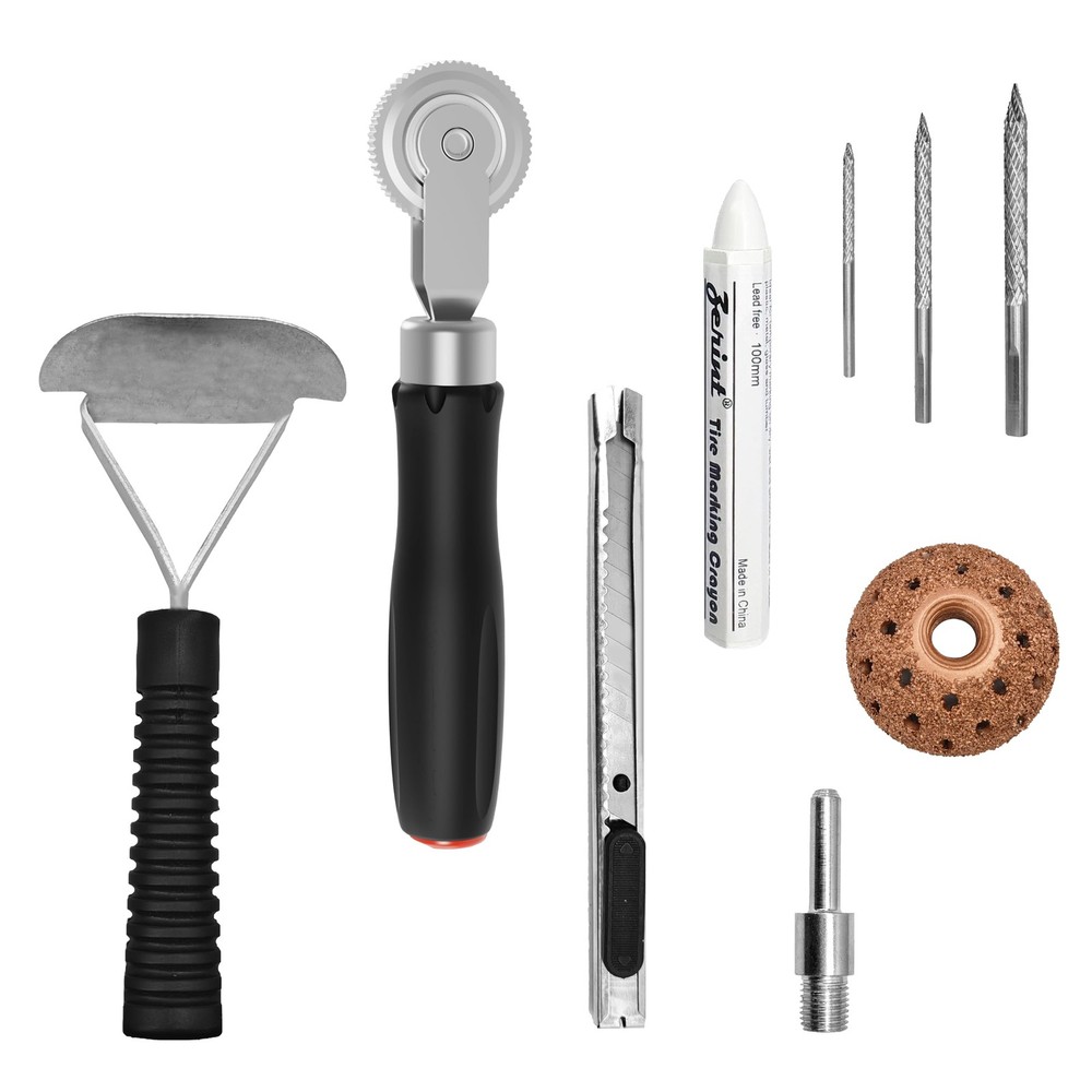 Tire Repair Patch Tools Complete Kit &ndash; 42mm Steel Buffing Wheel, HSS Drill Bi&hellip;