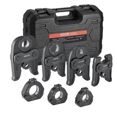 7PCS MegaPress Tool Kit &ndash; Carbon Steel Press Jaws (1/2&Prime;&ndash;1&Prime;) & Rings (1-1/4&Prime;&ndash;2&Prime;)