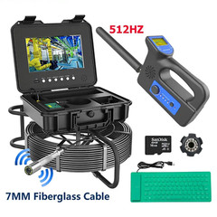 100FT 7mm Auto Self Leveling Pipe Inspection Sewer Camera 10.1 Inch+FREE Locator