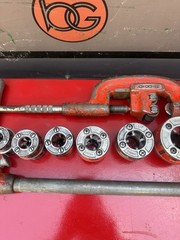 Ridgid 00R Pipe Threading Set, Ratchet, Handle+6 Dies ALL GOOD TEETH 7/9/26 #1