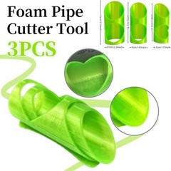3pcs Foam Pipe Cutter Tool &ndash; Three-Tube Insulation Cutting Fixture, Green