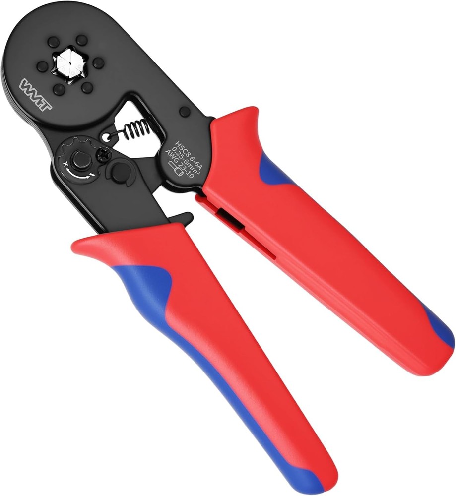 HSC8 6-6A Ratcheting Ferrule Crimper for 0.25-6mm&sup2;Cable End Sleeves | Wire Ferru