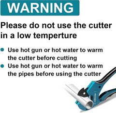 Libraton PVC Pipe Cutter, Up to 1-5/8&Prime;, Ratchet Pipe Cutter with Three Replaceme