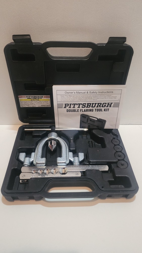 Pittsburgh Double Flaring Tool Kit SAE Brake Line 62814 &ndash; Missing 3/16 Adapter