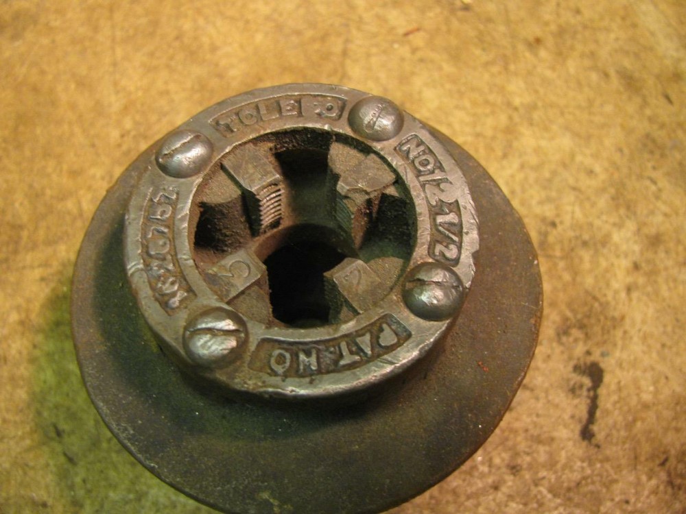 Toledo No 12 1/2&Prime; Die Head Drop Head Pipe Threader Ratchet Hand Tool Thread