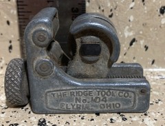 Ridgid Tubing Cutter No.104 USA 3/16&Prime; to 15/16&Prime; OD 5 to 24mm VINTAGE ELYRIA OHIO