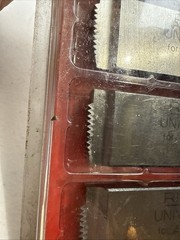 RIDGID 47745 1/2&Prime; to 3/4&Prime; &ndash; 14 NPT Universal Dies Alloy RH Lightly Used
