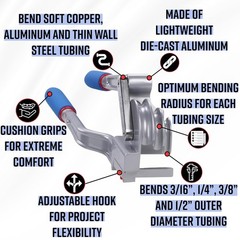 Heavy-Duty Tube Bender: 180-Degree Triple Head
