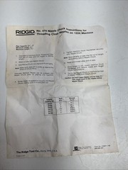 Ridgid 419 4&rdquo; NPT Nipple Chuck 34167 NIB