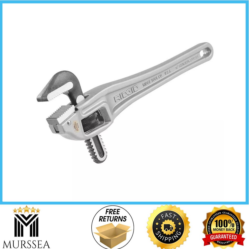 RIDGID 14&Prime; Aluminum Offset Pipe Wrench for Tight Space/Overhead Application