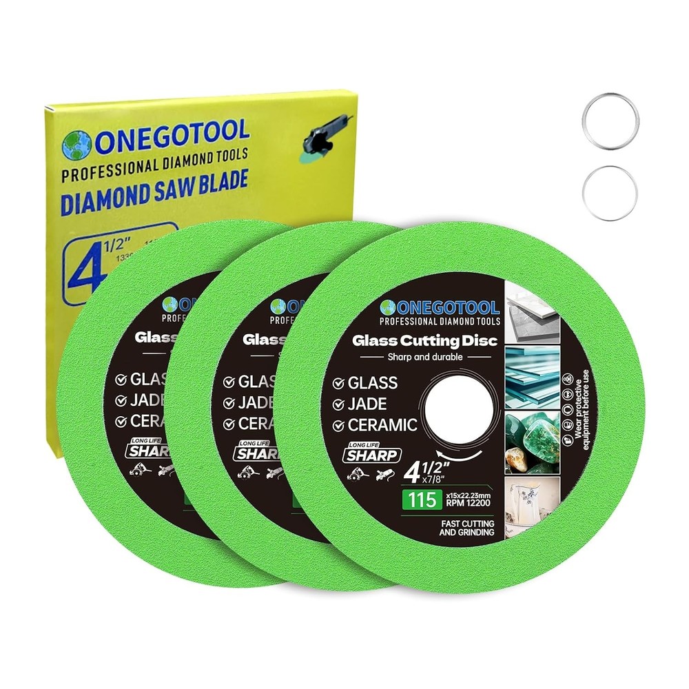 ONEGOTOOL 4-1/2&times;7/8 inch Tile Cutter Glass Cutting Disc for 4-1/2&Prime;, Green