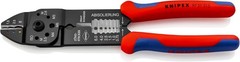 KNIPEX Crimping Pliers 97 21 215 SB with Black Handles and Silver Finish