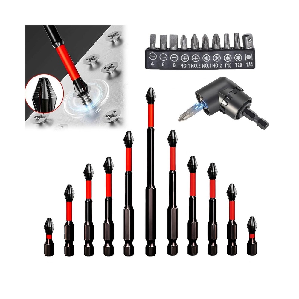 22Pcs Magnetic Screwdriver Bit Set-Phillips Impact Anti Slip Bits a&hellip; Fast Ship
