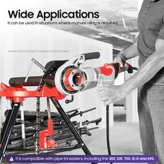 Handheld Oiler Bucket Oil Gun Kit Lubricator of Pipe Threader Threading Machine