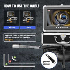 10inch 20M Sewer Drain Pipe Inspection Camera with 512HZ Transmitter 1080P DVR