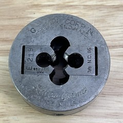GTD Little Giant 3/8&rdquo; NC 16 2-3/4&rdquo; Size Adjustable Threading Die Insert Collet