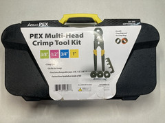 Apollo PEX Crimp Tool Kit w/ Case Cutter Go No-Go Gauge Multi Size Set NEW
