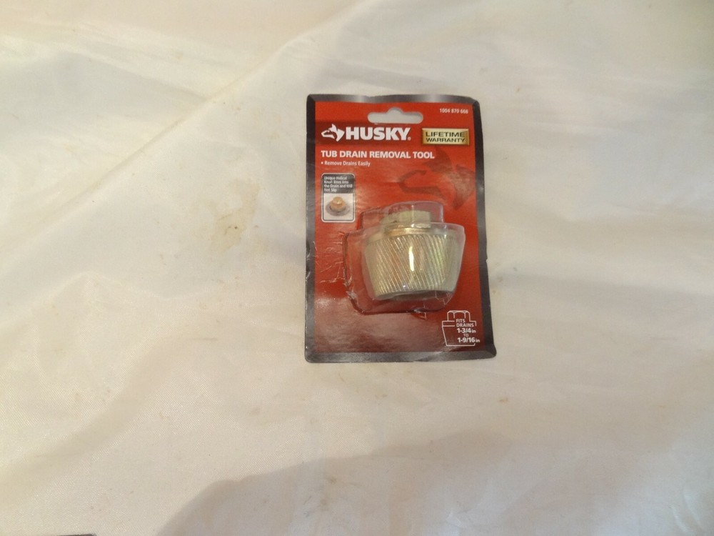 HUSKY 91216 Tub Drain Removal Tool fits Drains 1-3/4 in. to 1-9/16 in.-Open
