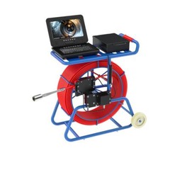 9mm THICK 50m Sewer Pipe Inspection Camera with 512hz Sonde Self level 32mm lens