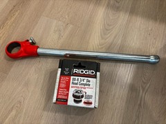 RIDGID 00-R 3/4&Prime; Pipe Threader Set 38540 Ratchet Handle + 36895 Die Head NEW USA