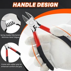 2PCS Heavy Duty Wire Cutters Set, 5 inch & 6 inch Electrical Diagonal Cutting Pl