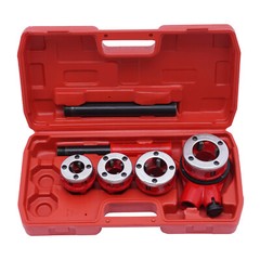 Manual Ratchet Pipe Threading Threader Die Head Handle Set 1/2&rdquo; to 1-1/4&rdquo; BSPT
