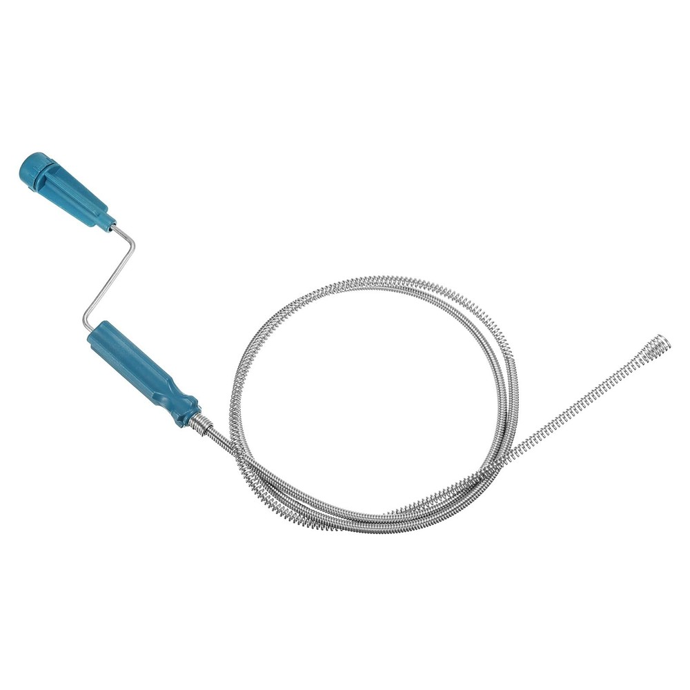 HARFINGTON Drain Augers 5 Ft Stainless Steel Flexible Plumbing 1.4m, Blue