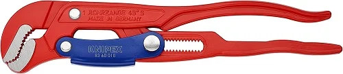 KNIPEX 83 60 010 Pipe Wrench S-Type with rapid adjustment 1&Prime; in red