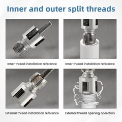 Integrated Internal & External Pipe Threading Tool with Screw Extractor & Sealan
