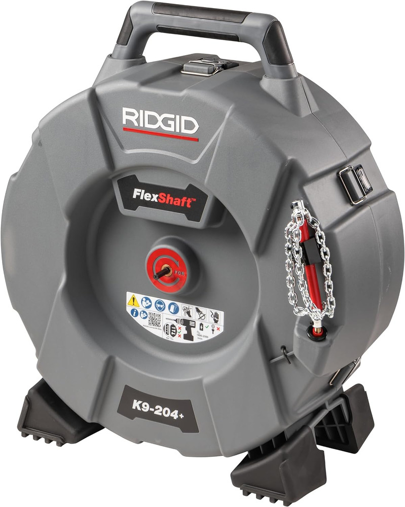 76198 Flexshaft K9-204+ Drain Cleaning Machine for 2&Prime; to 4&Prime; Pipe, Professional W