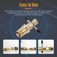 Olive Puller Brass Pipe Olive Tool Fitting Thread Remover 1/2&Prime; & 3/4&Prime; Ferrule