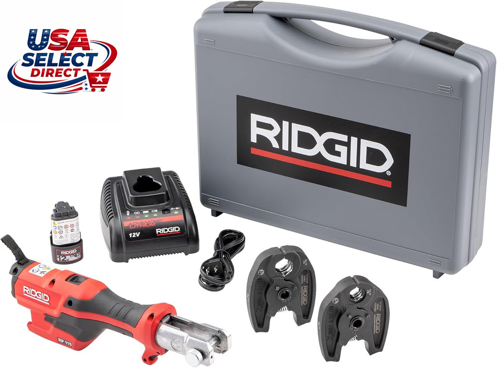 72553 Mini Press Tool Kit with 1/2&Prime; to 3/4&Prime; Jaws, Battery & Case