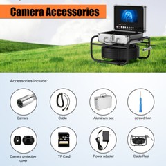 7&rdquo; 50M WIFI Sewer Camera Pipe Inspection Camera 16GB Video DVR 23mm Endoscope
