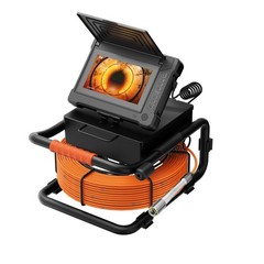 30M Sewer Pipe Inspection Camera Drain Pipeline Endoscope Self-Leveling 512Hz 7&Prime;