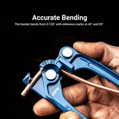 Precision Tube Bender for Copper, Brass & Aluminum &ndash; 0-120 Degrees Adjustable