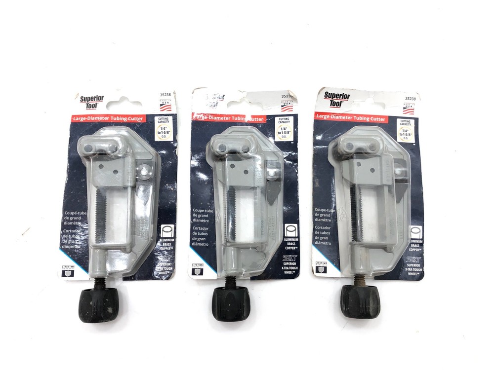 NEW Lot (3) Superior Tool 35238 Manual Tubing Cutter 1/4&Prime; to 1-5/8&Prime; OD Capacity