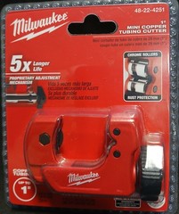 Milwaukee &ndash; 1&Prime; Mini Copper Tubing Cutter w/ Extra Blade 48-22-4251 NEW