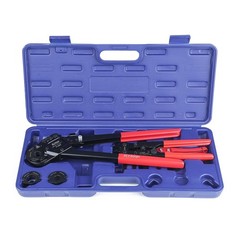 PEX Crimping Tool Kit with Cutter &ndash; 1/2&Prime;, 3/4&Prime;, 1&Prime; Copper Crimp Ring, Easy Use