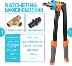 iCrimp Ratcheting Pex Expansion Tool Kit Auto Rotation PEX-a Tubing Expander,&hellip;