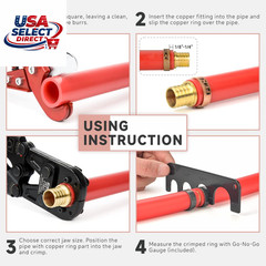 Icrimp PEX Pipe Crimping Tool Kit with Cutter & Gauge &ndash; Portable