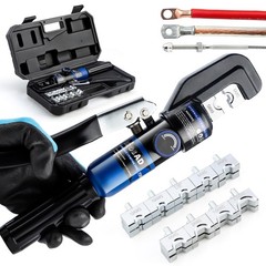 IBOSAD 1/8&rdquo; Wire Rope Crimping Tool,Hand Operated Hydraulic 12.2 inches, Blue